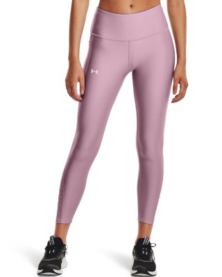 Under Armour Womens HeatGear Amour Print Ankle Crop Tights 4-6 Purple